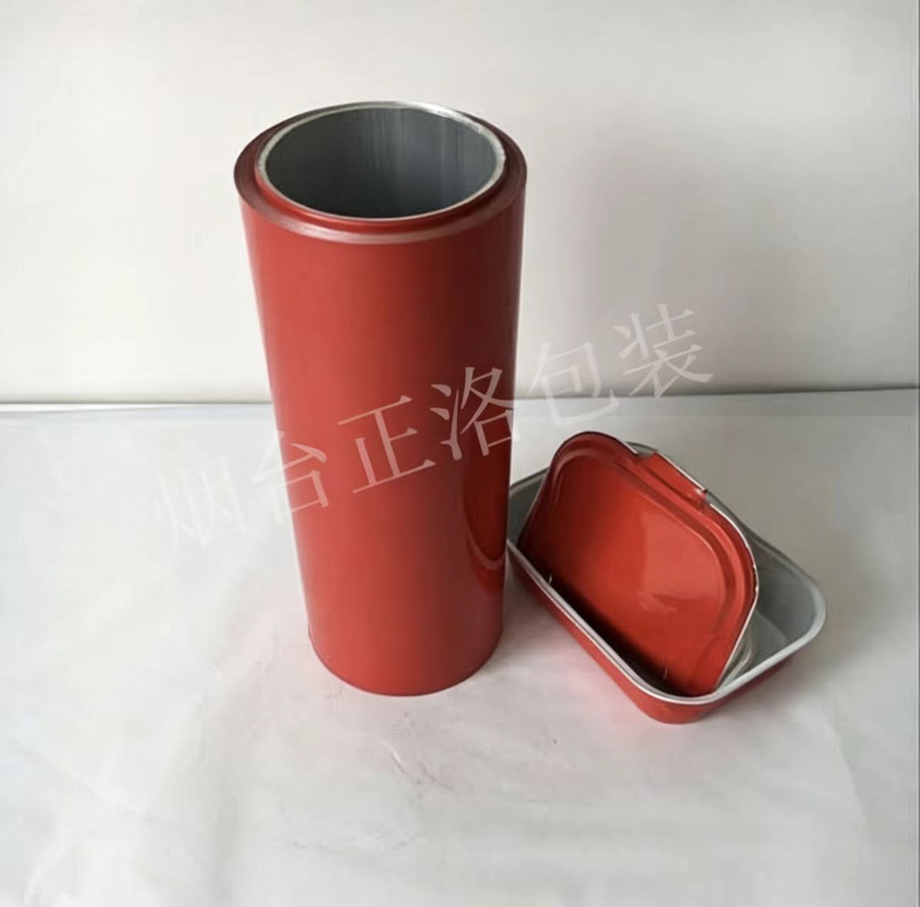 red/white coated aluminium foil roll for